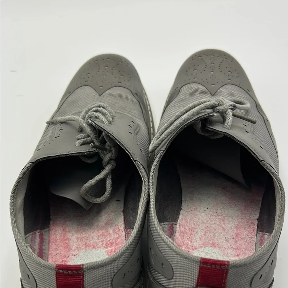Stacy Adams Gray Oxford Dress Shoes Men's  Brogue Detailing Leather  9.5 M